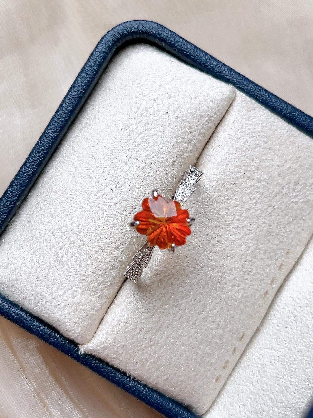 Natural Citrine Rectangular Ring, S925 Sterling Silver - view 4