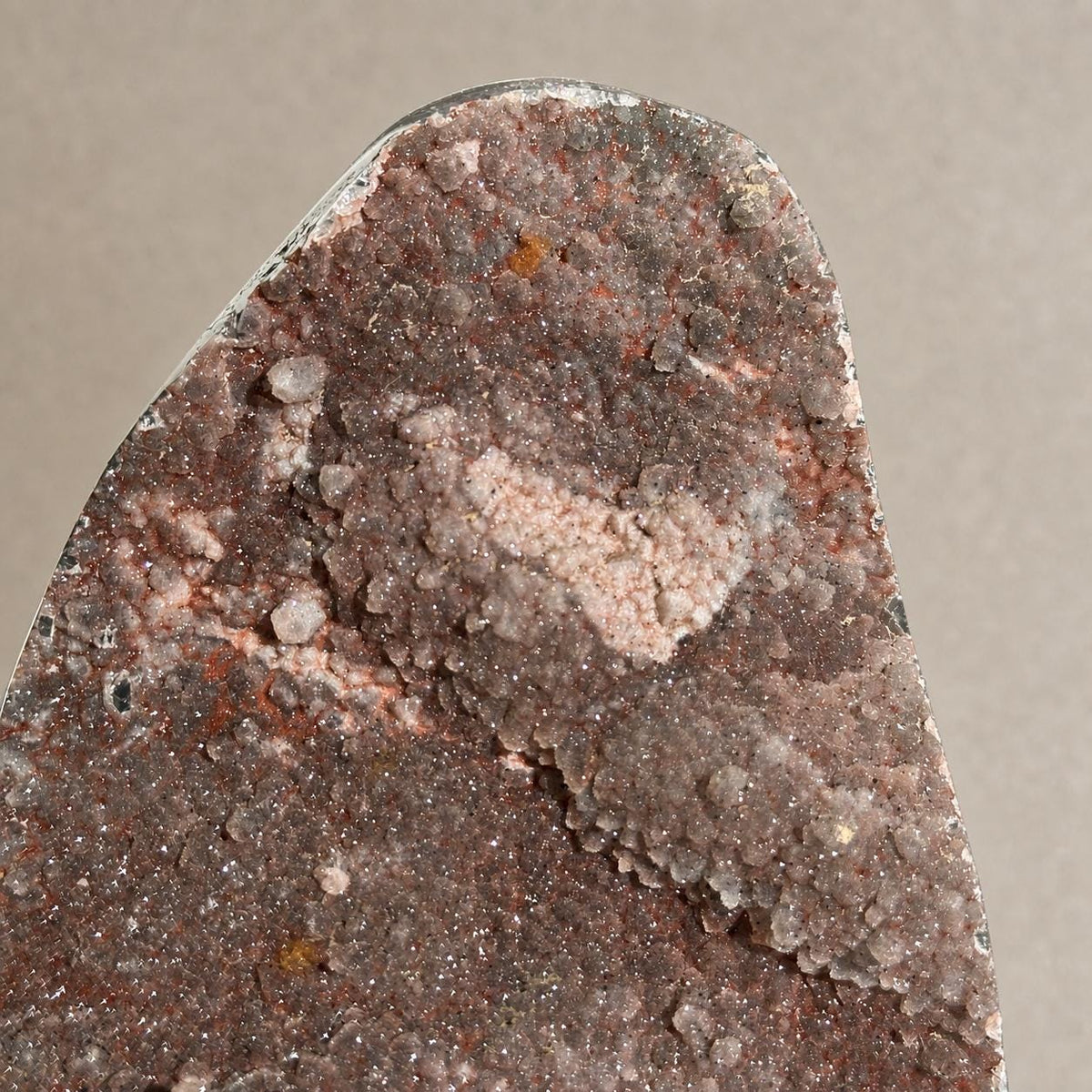 Uruguayan Sugar Amethyst Druzy Freeform, Natural Crystal Display, Exact Specimen - view 9