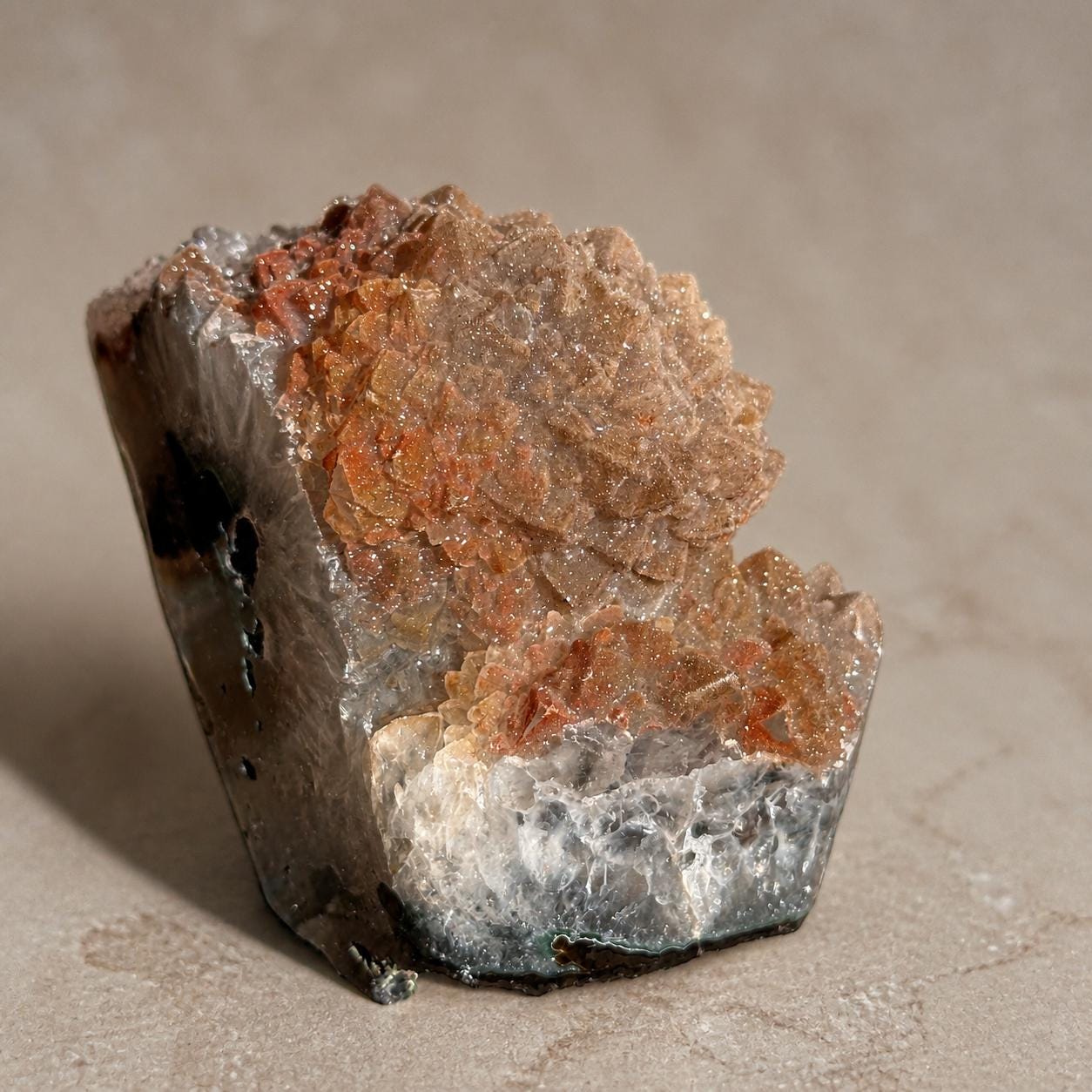 Uruguayan Sugar Amethyst Cluster, Natural Druzy Mineral Specimen, Exact Piece - view 4