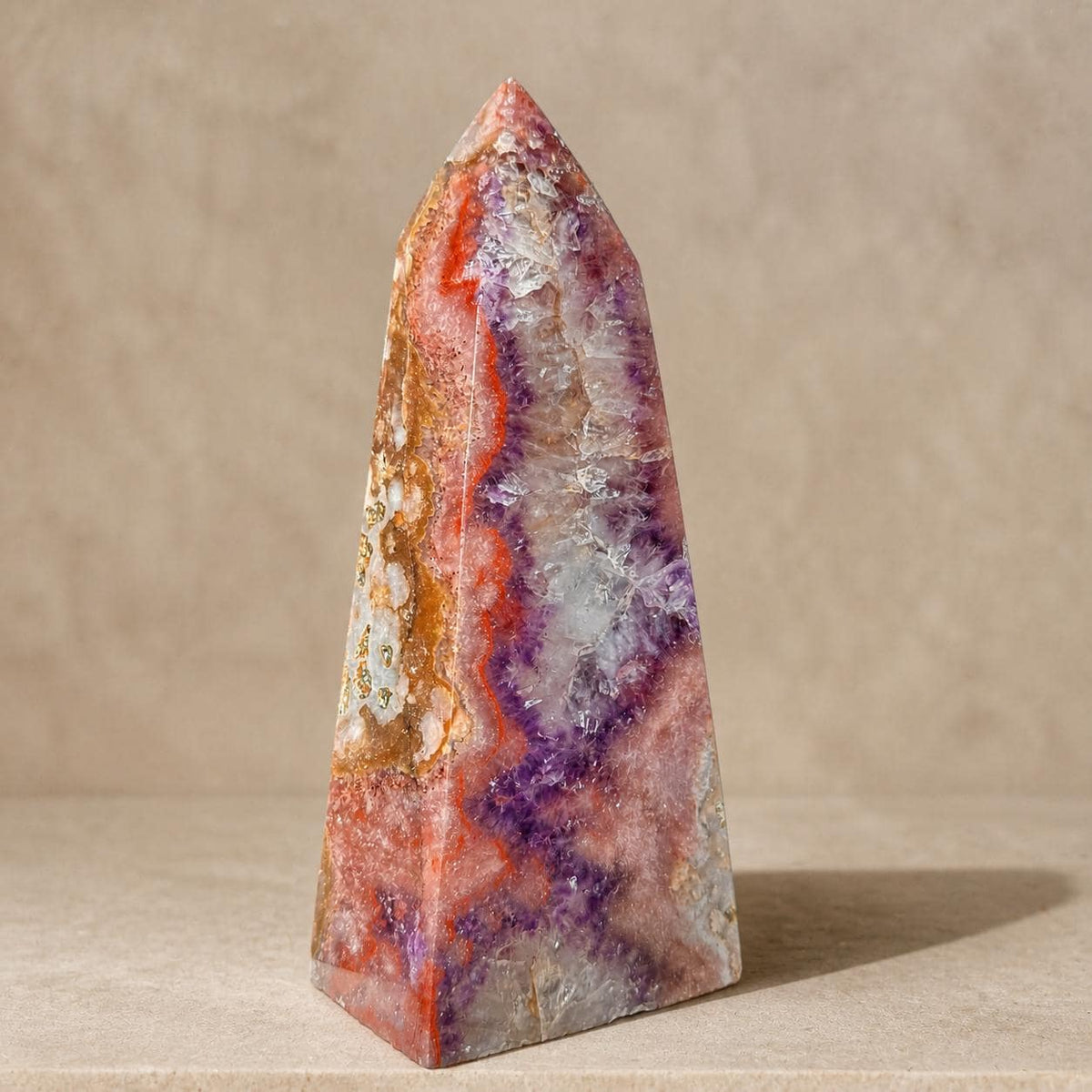 Brazilian Pink Amethyst Tower with Purple Amethyst, Large Crystal Point, Exact Specimen - view 6
