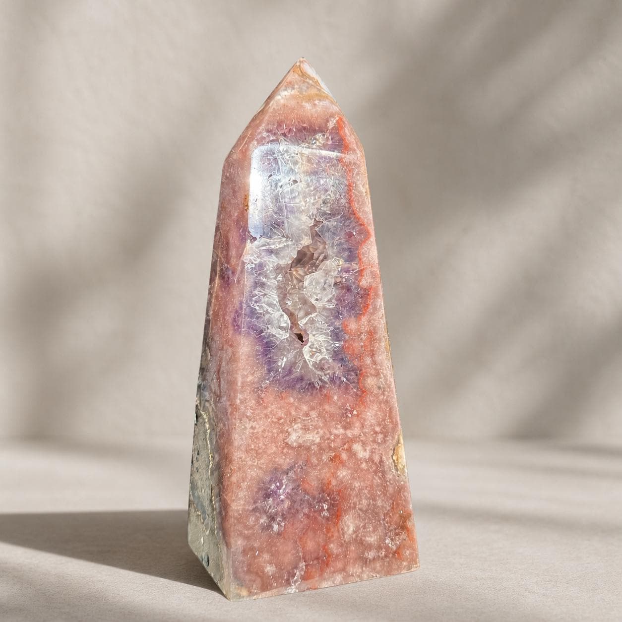 Brazilian Pink Amethyst Tower with Purple Amethyst, Large Crystal Point, Exact Specimen - view 9