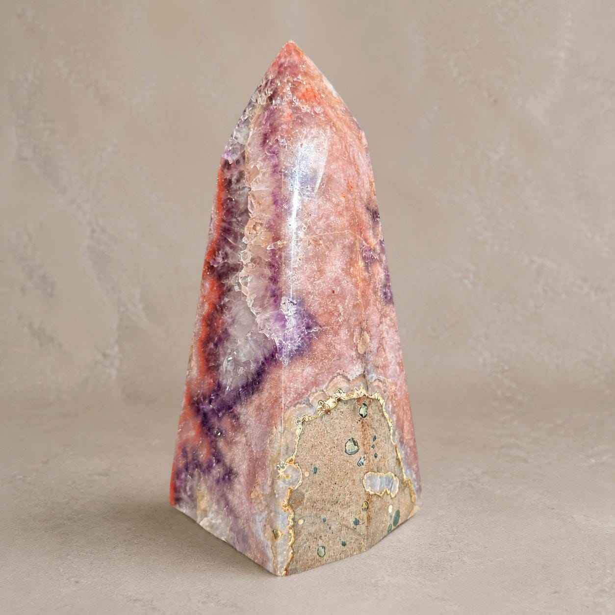Brazilian Pink Amethyst Tower with Purple Amethyst, Large Crystal Point, Exact Specimen - view 7