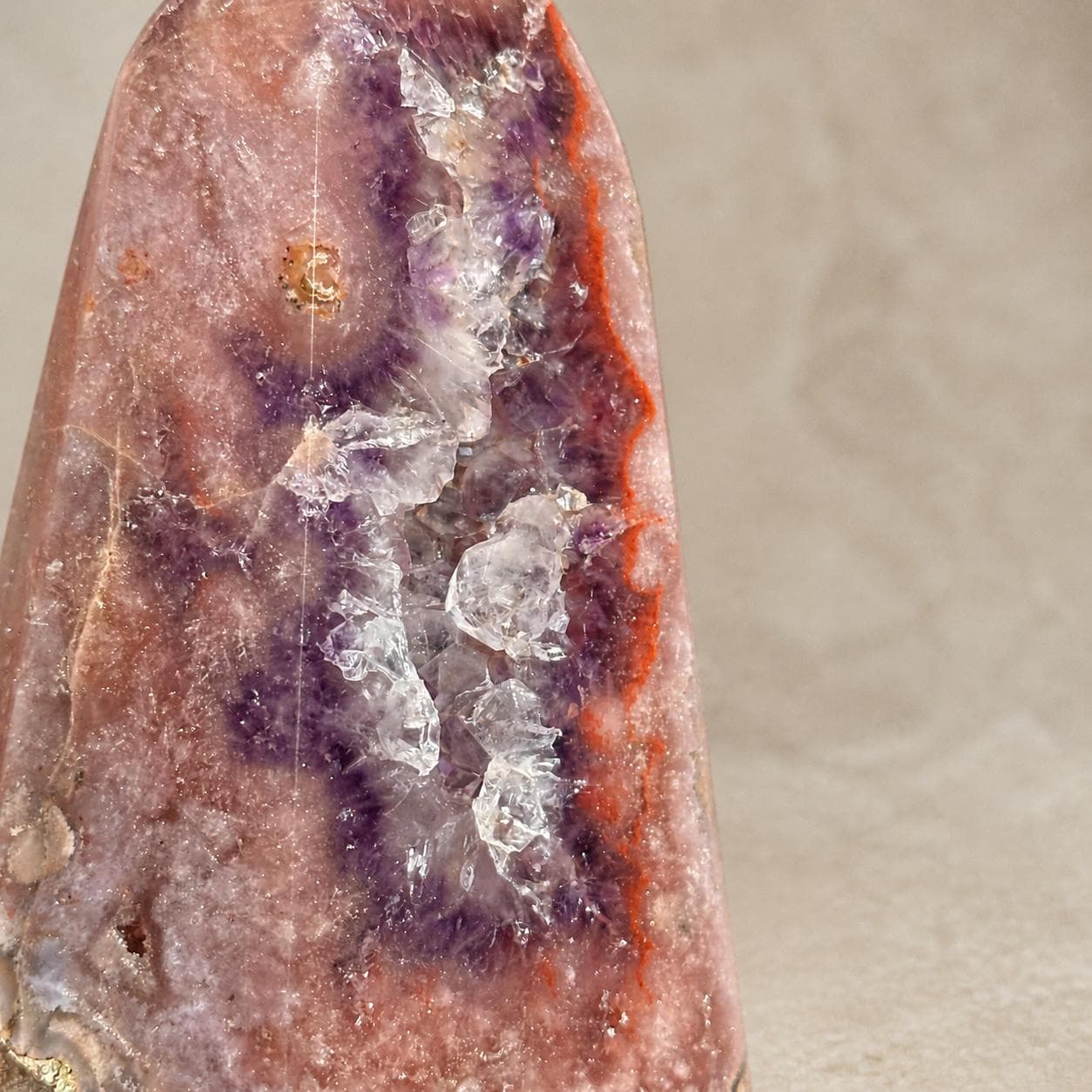 Brazilian Pink Amethyst Tower with Purple Amethyst, Large Crystal Point, Exact Specimen - view 8