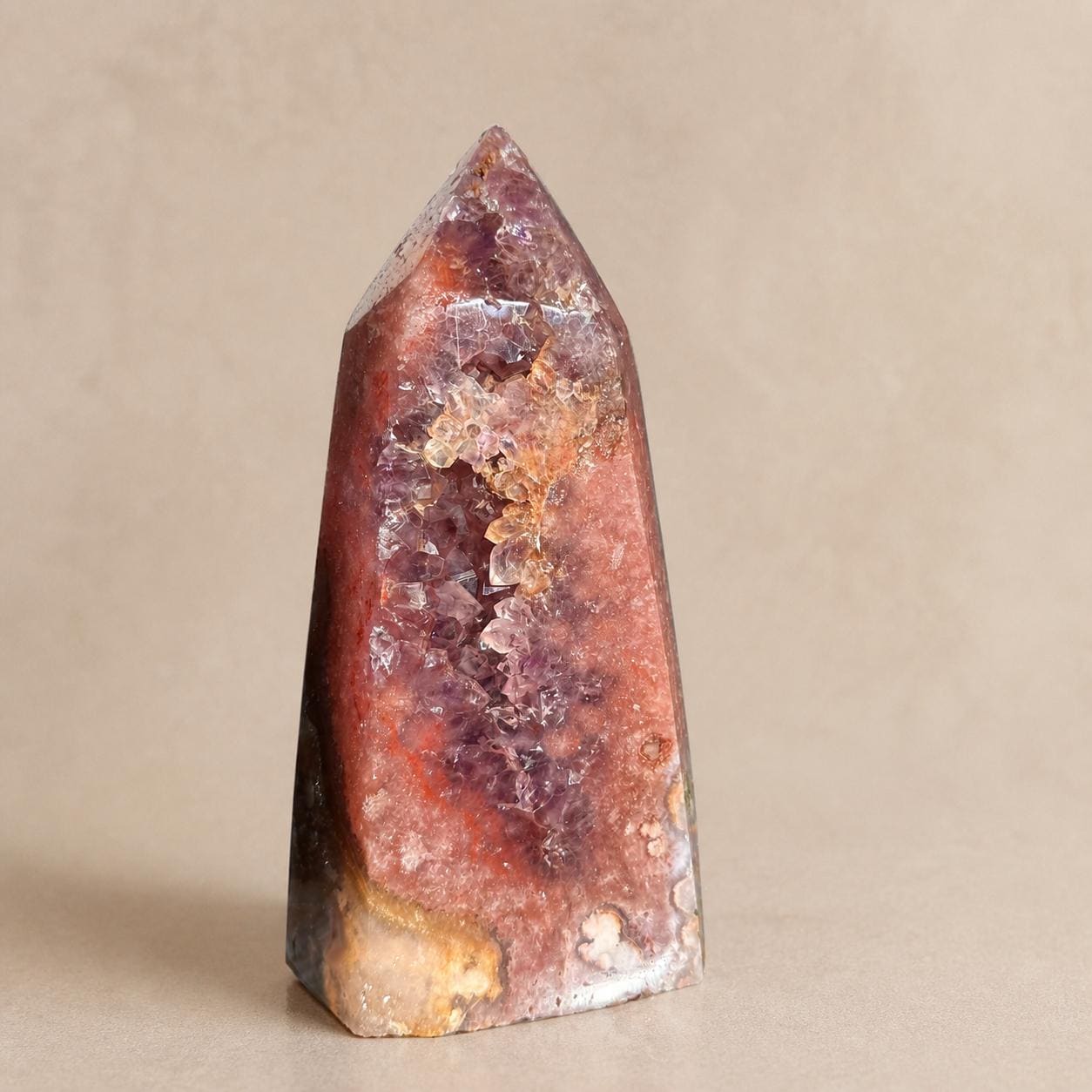 Brazilian Pink Amethyst Tower with Purple Amethyst, Crystal Point, Exact Specimen - view 8