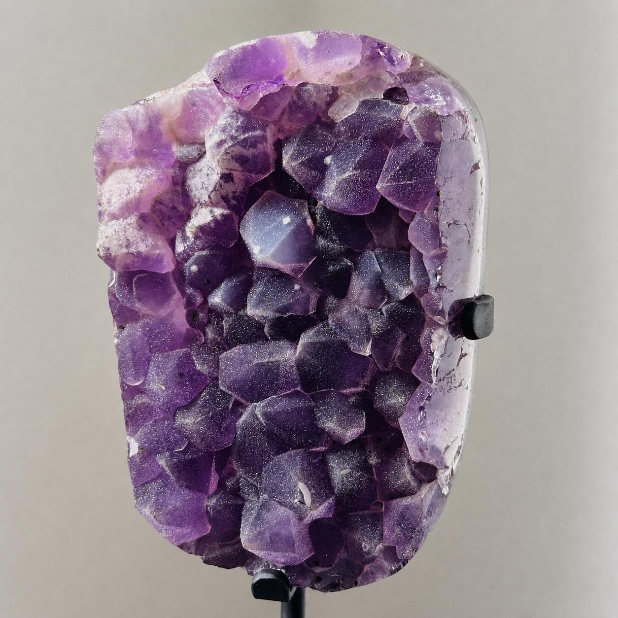 Brazilian Sugar Amethyst Cluster, Purple Druzy Crystal Display, Exact Specimen - view 10