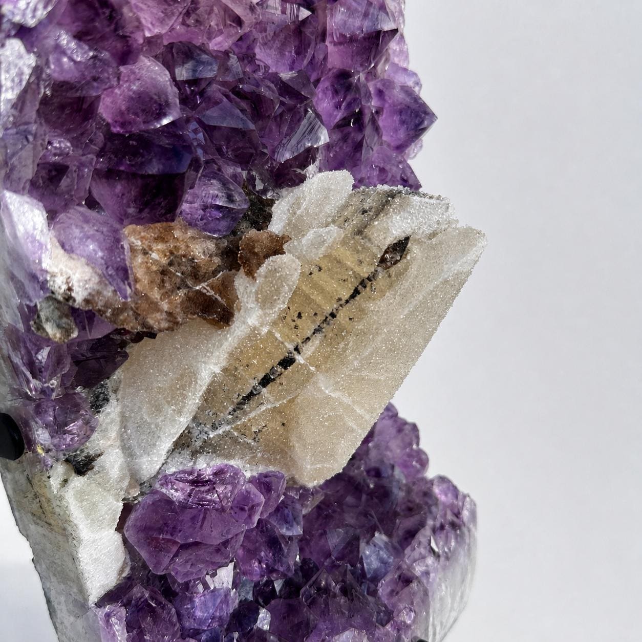 Brazilian Amethyst and Calcite Cluster, Large Crystal Mineral Specimen, Exact Piece - view 1