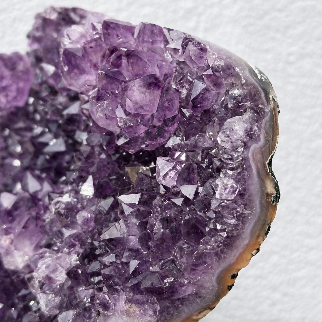Brazilian Amethyst Heart, Purple Druzy Crystal Display, Exact Specimen - view 10