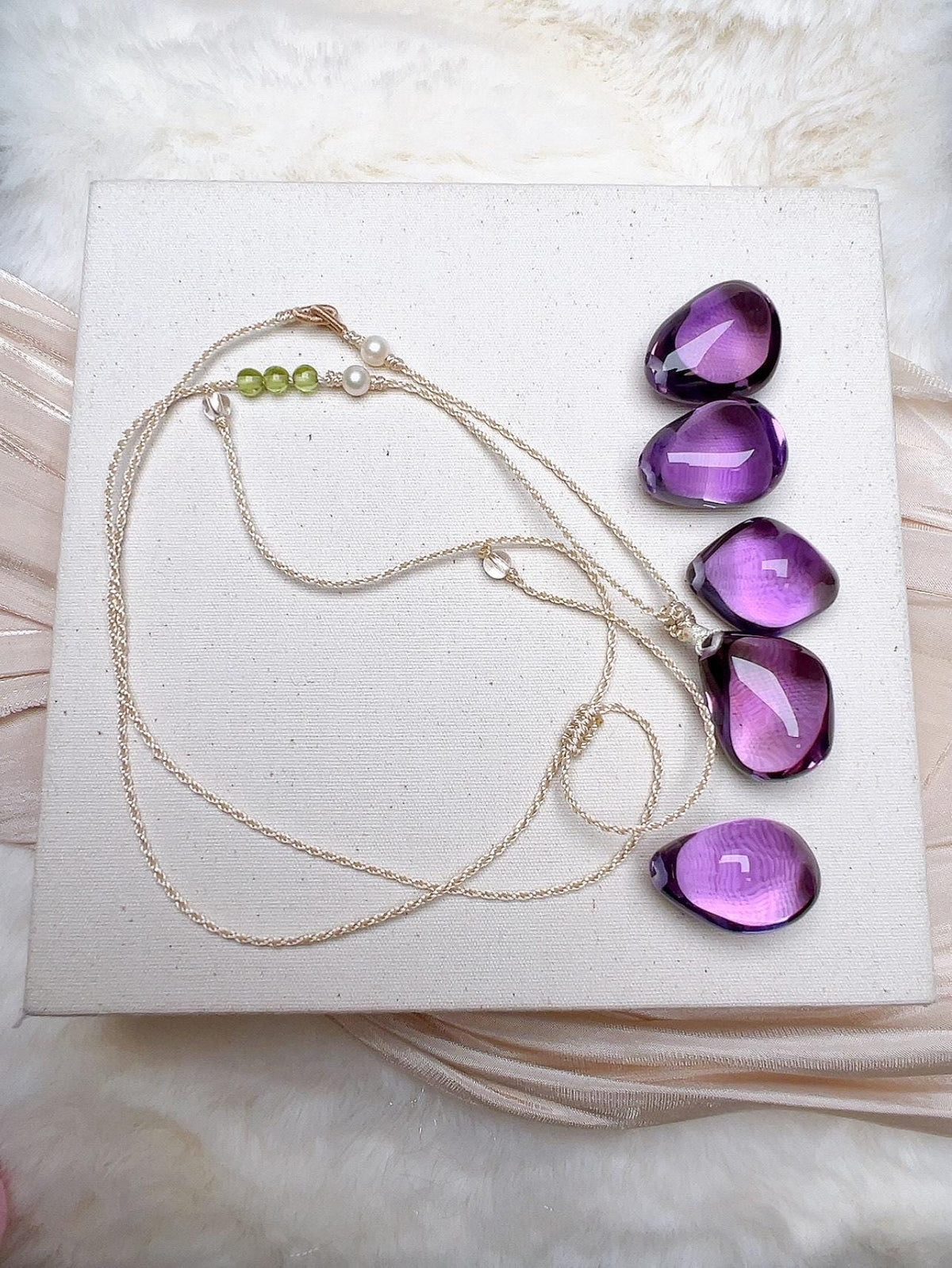 Natural Amethyst Teardrop Pendant - view 5