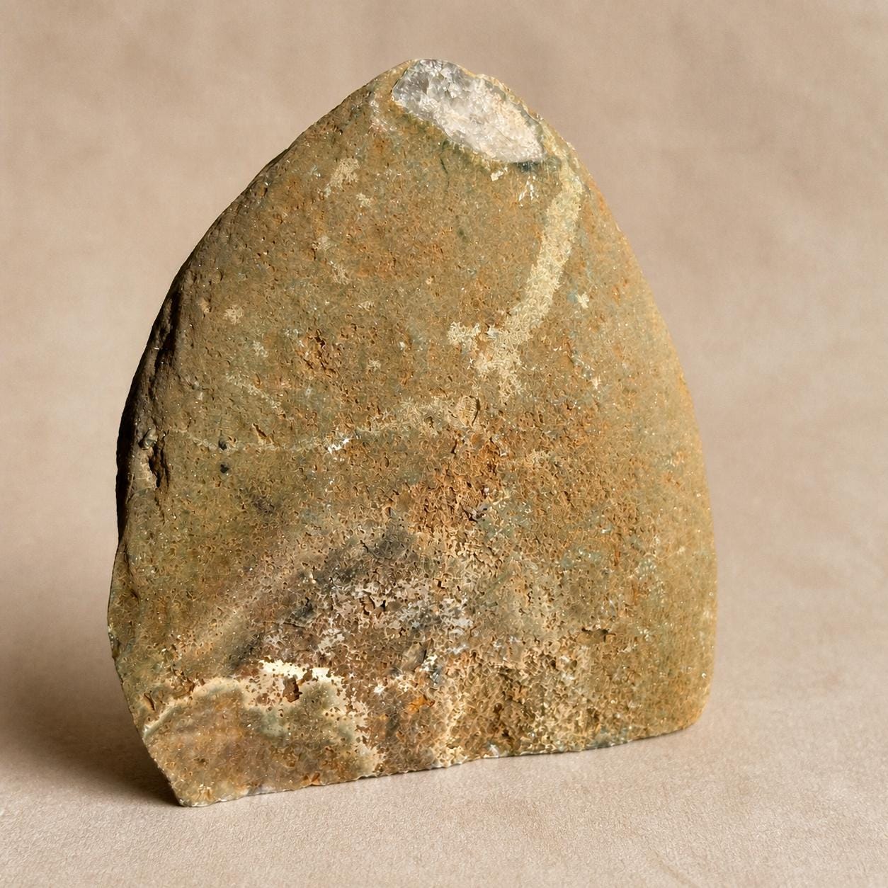 Uruguayan Green Sugar Amethyst Geode, Natural Druzy Display, Exact Specimen - view 5