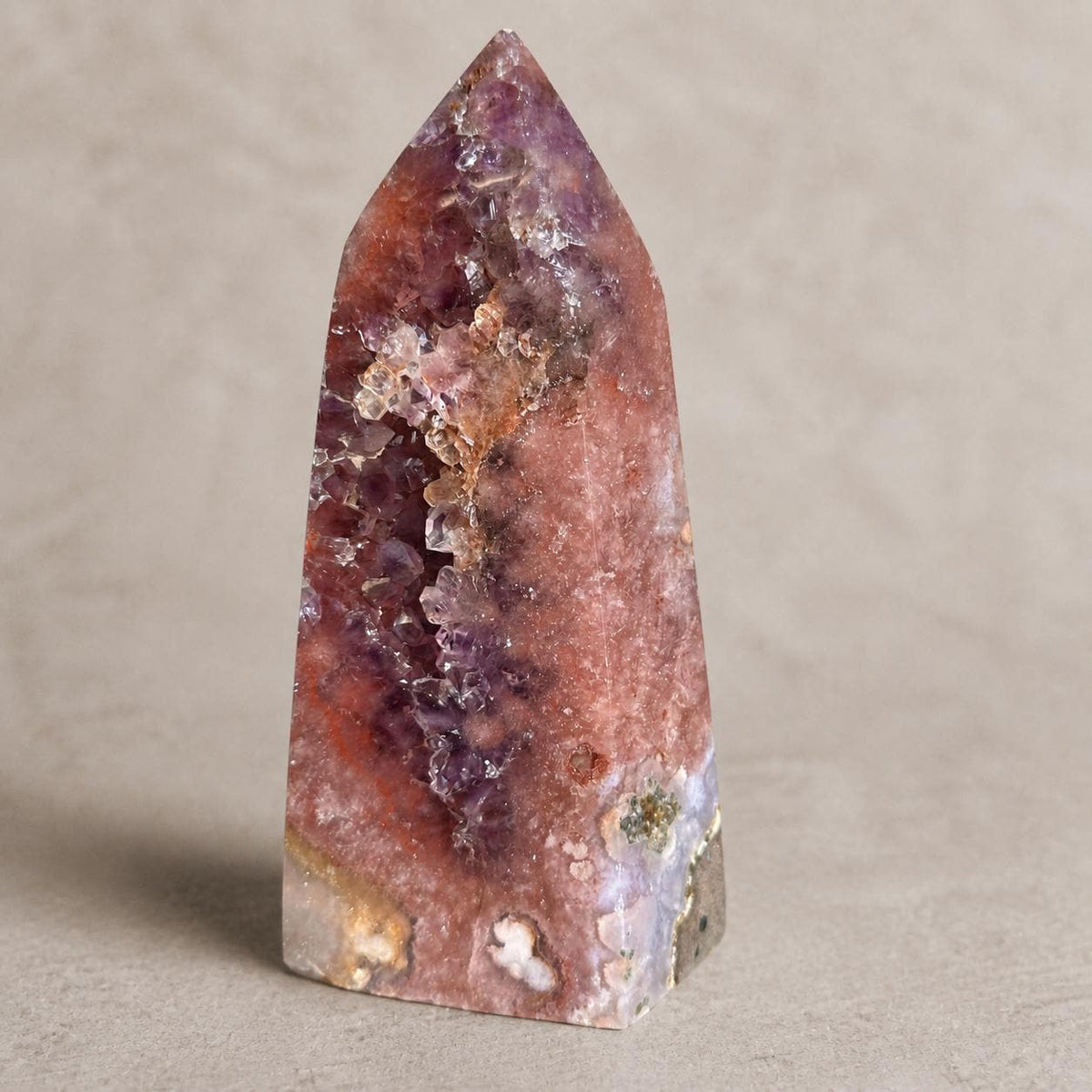 Brazilian Pink Amethyst Tower with Purple Amethyst, Crystal Point, Exact Specimen - view 3