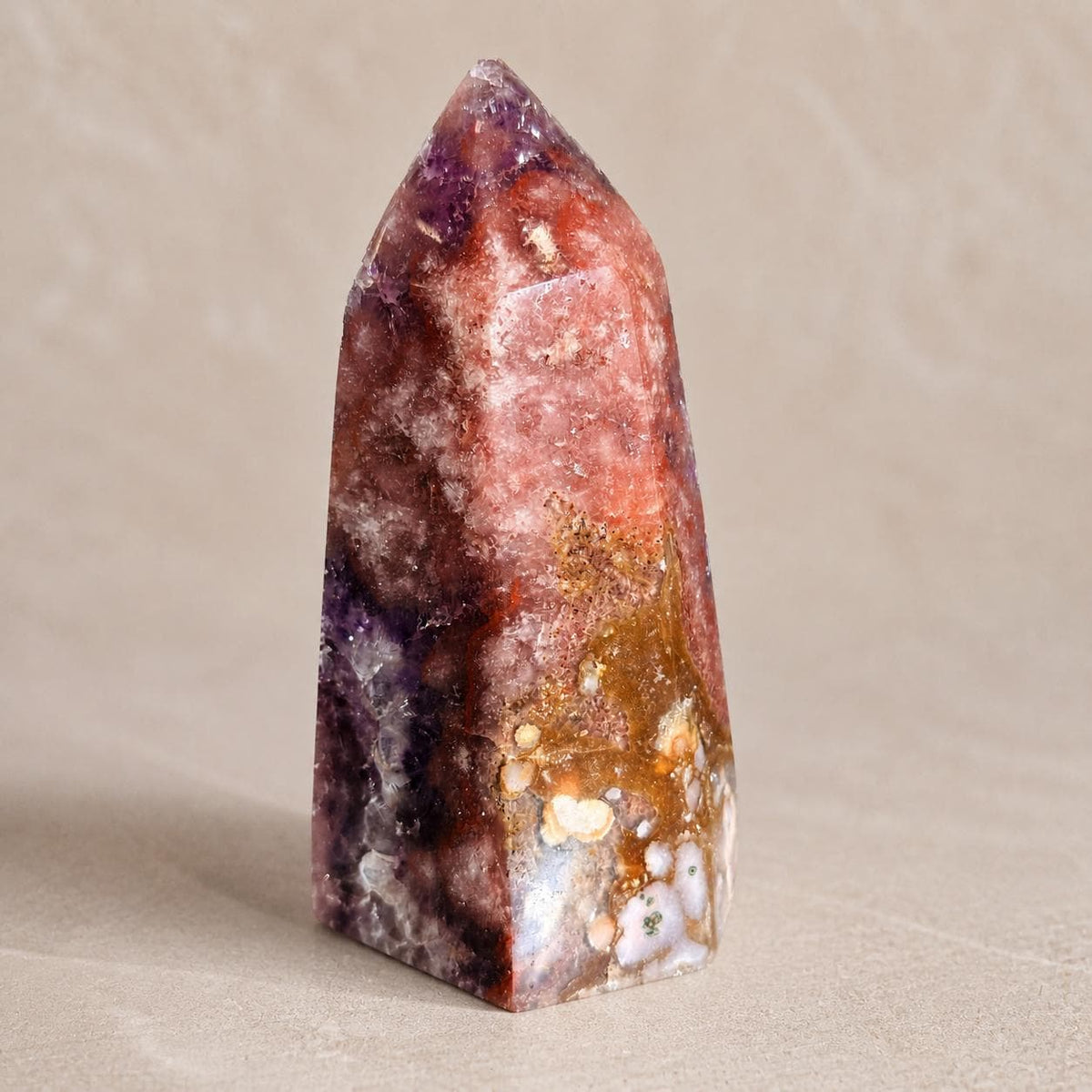Brazilian Pink Amethyst Tower with Purple Amethyst, Crystal Point, Exact Specimen - view 6