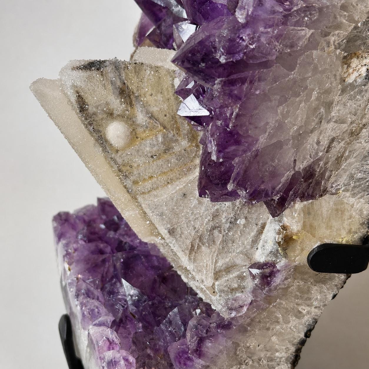 Brazilian Amethyst and Calcite Cluster, Large Crystal Mineral Specimen, Exact Piece - view 5