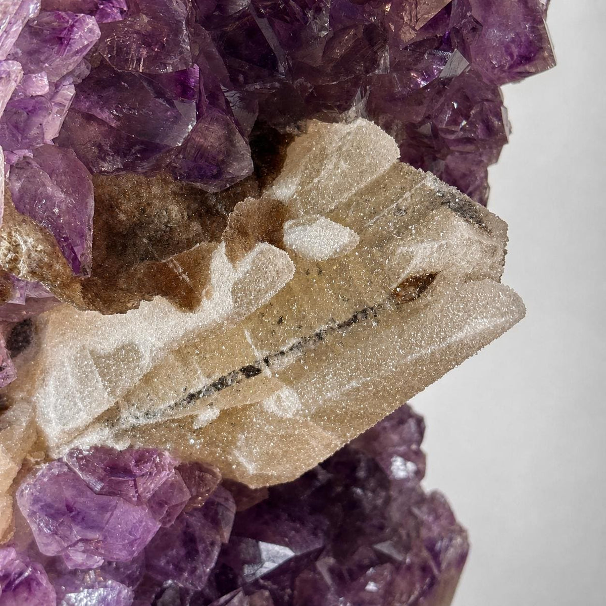 Brazilian Amethyst and Calcite Cluster, Large Crystal Mineral Specimen, Exact Piece - view 6