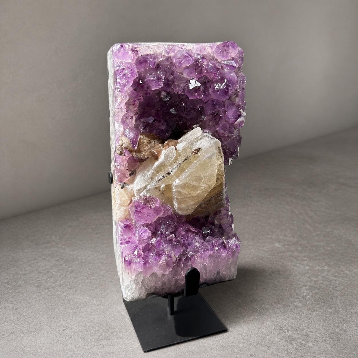Brazilian Amethyst and Calcite Cluster, Large Crystal Mineral Specimen, Exact Piece - view 10