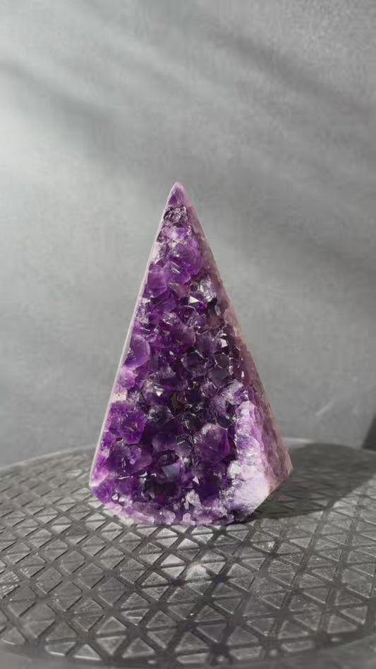 Collector Grade Brazilian Imperial Amethyst Crystal Point – Deep Purple